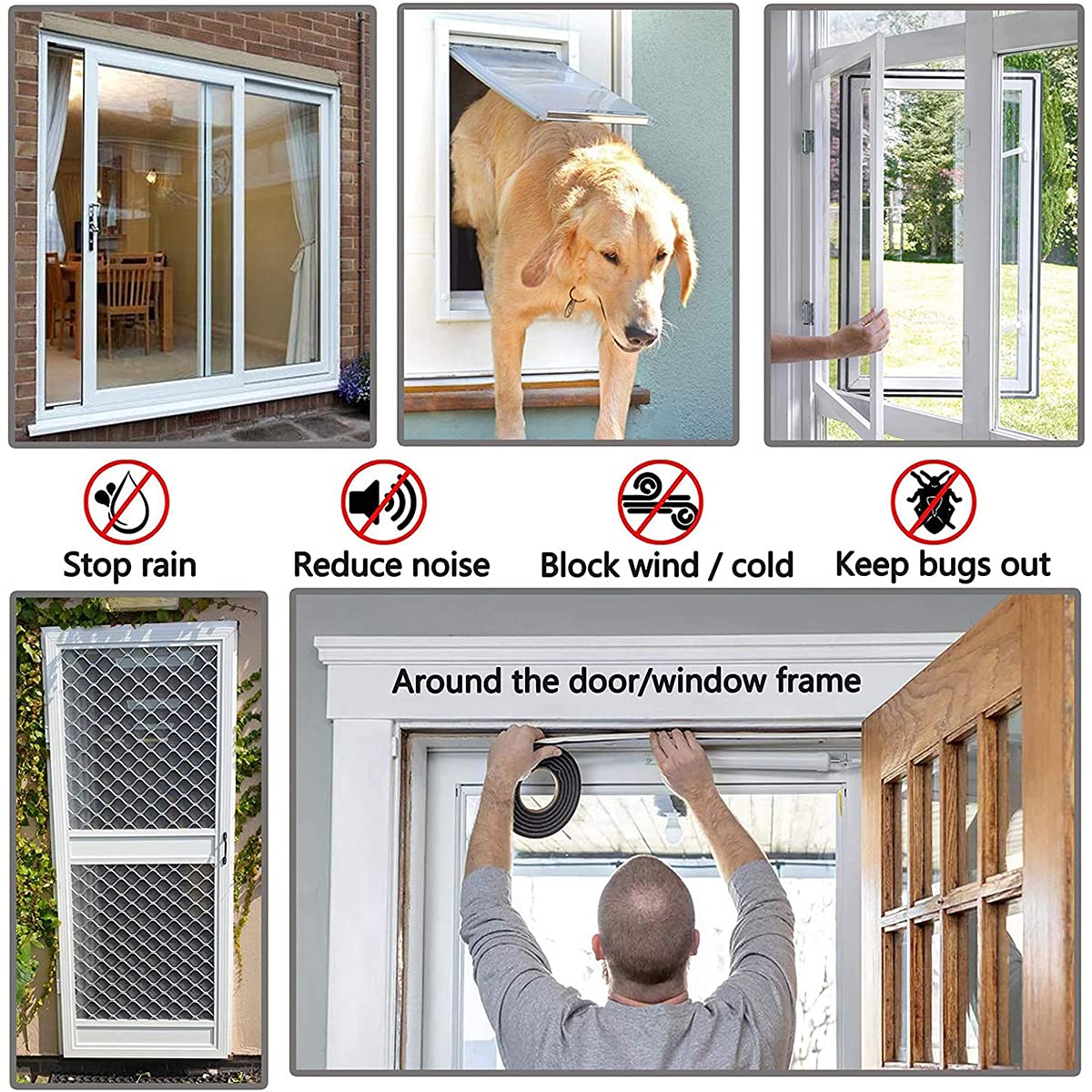 HASTHIP 10 Meters Soundproof Window Sealing Strips, Windproof Dustproof Door Window Frame Seal Self Adhesive Brush Strip, Sliding Window Seal, Window Door Seal, Sliding Door Seal Strip (Grey) HASTHIP 10 Meters Soundproof Window Sealing Strips, Windproof Dustproof Door Window Frame Seal Self Adhesive Brush Strip, Sliding Window Seal, Window Door Seal, Sliding Door Seal Strip (Grey)